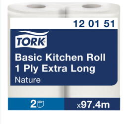 KØKKENRULLE TORK 120151, BASIC EXTRA LONG, 1-LAGS, 14 RL.